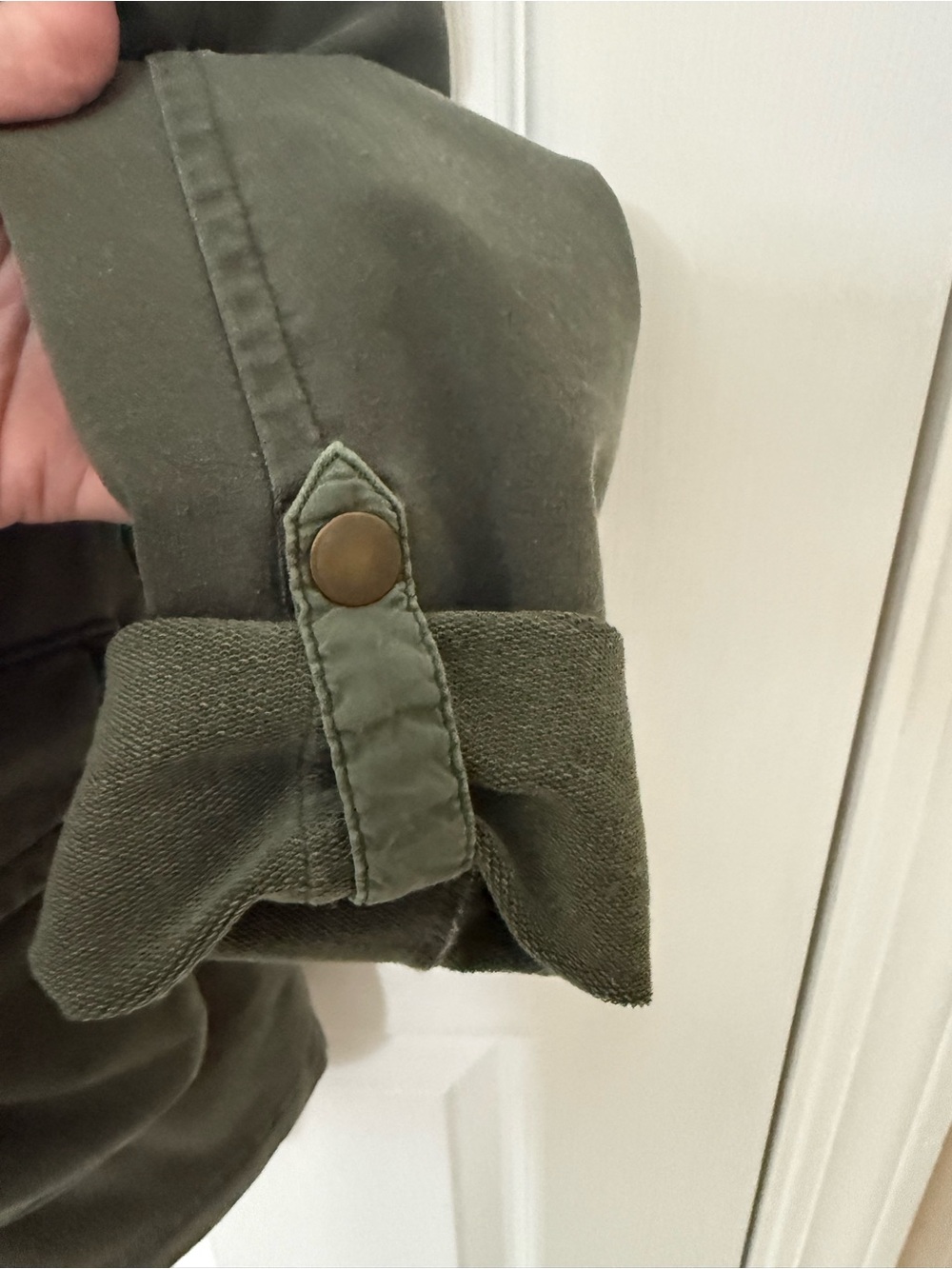 Saturday Sunday Anthropologie Olive Green Utility Jacket Cargo Drawstring Medium - Picture 10 of 15